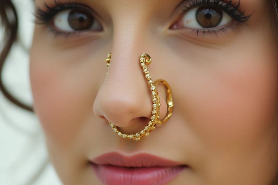 Bridal Gold Nose Ring: A Symbol of Tradition, Grace, and Forever Elegance