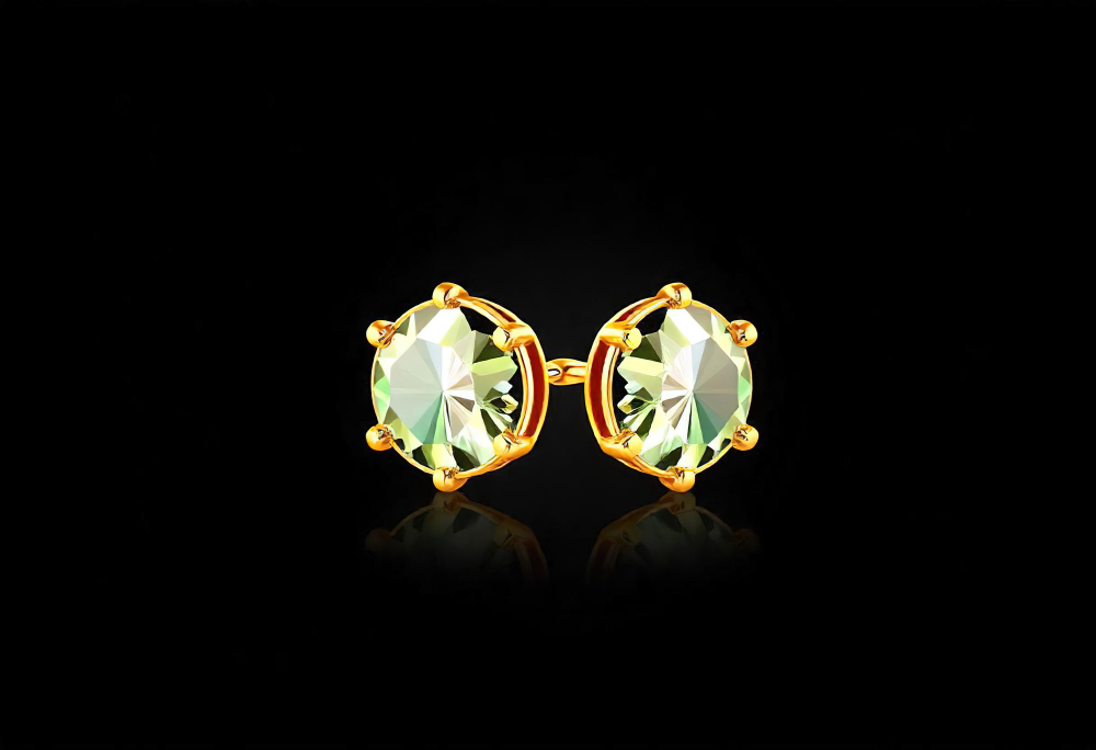 Gold Solitaire Earrings – A Timeless Expression of Elegance by Kosher Jewels, Kandivali