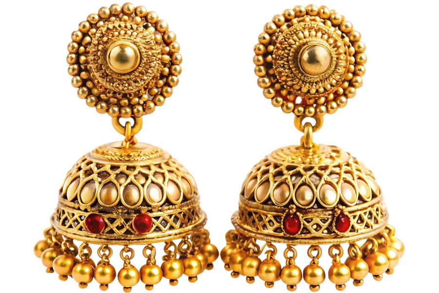 Gold Jhumka Earrings – Evergreen Elegance That Never Fades