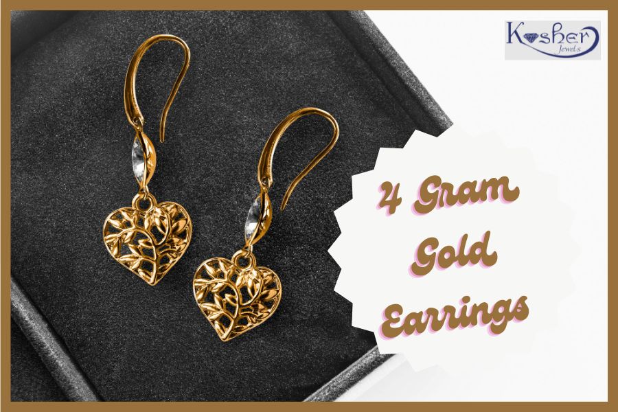 4 Gram Gold Earrings with Traditional Indian Craftsmanship