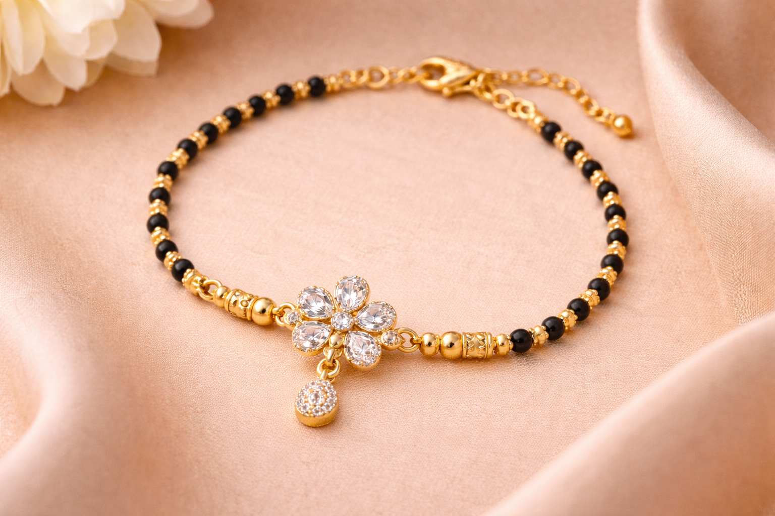 Latest Mangalsutra Bracelet in Gold by Kosher Jeweler in Kandivali