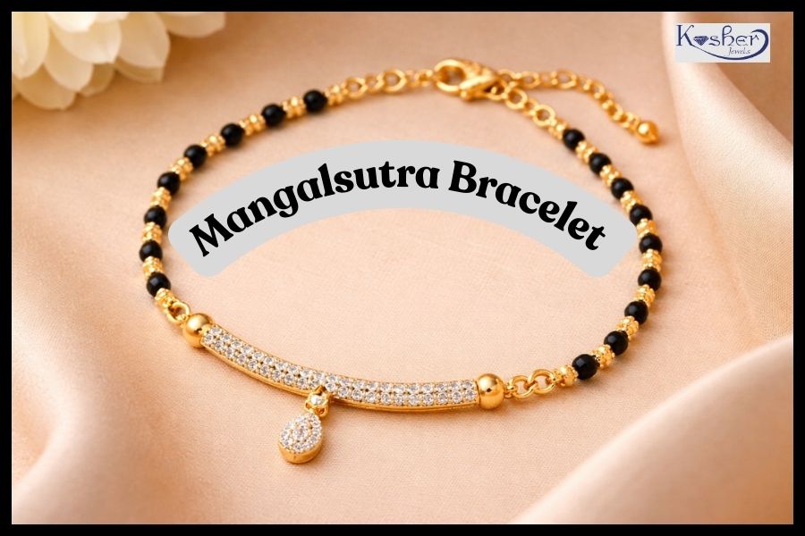 Latest Mangalsutra Bracelet in Gold by Kosher Jeweler in Kandivali